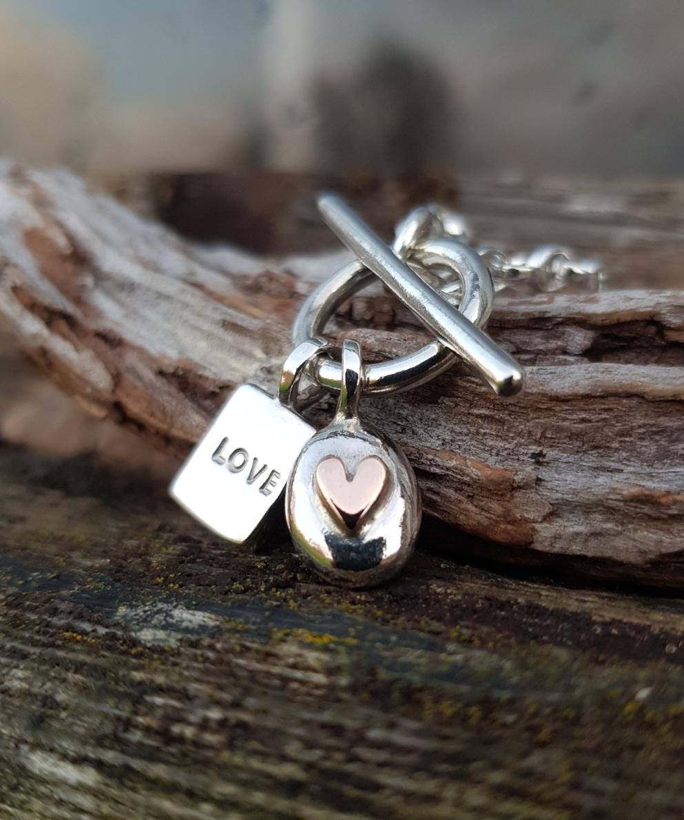 Chunky Charm Bracelet with 9ct Rose Gold