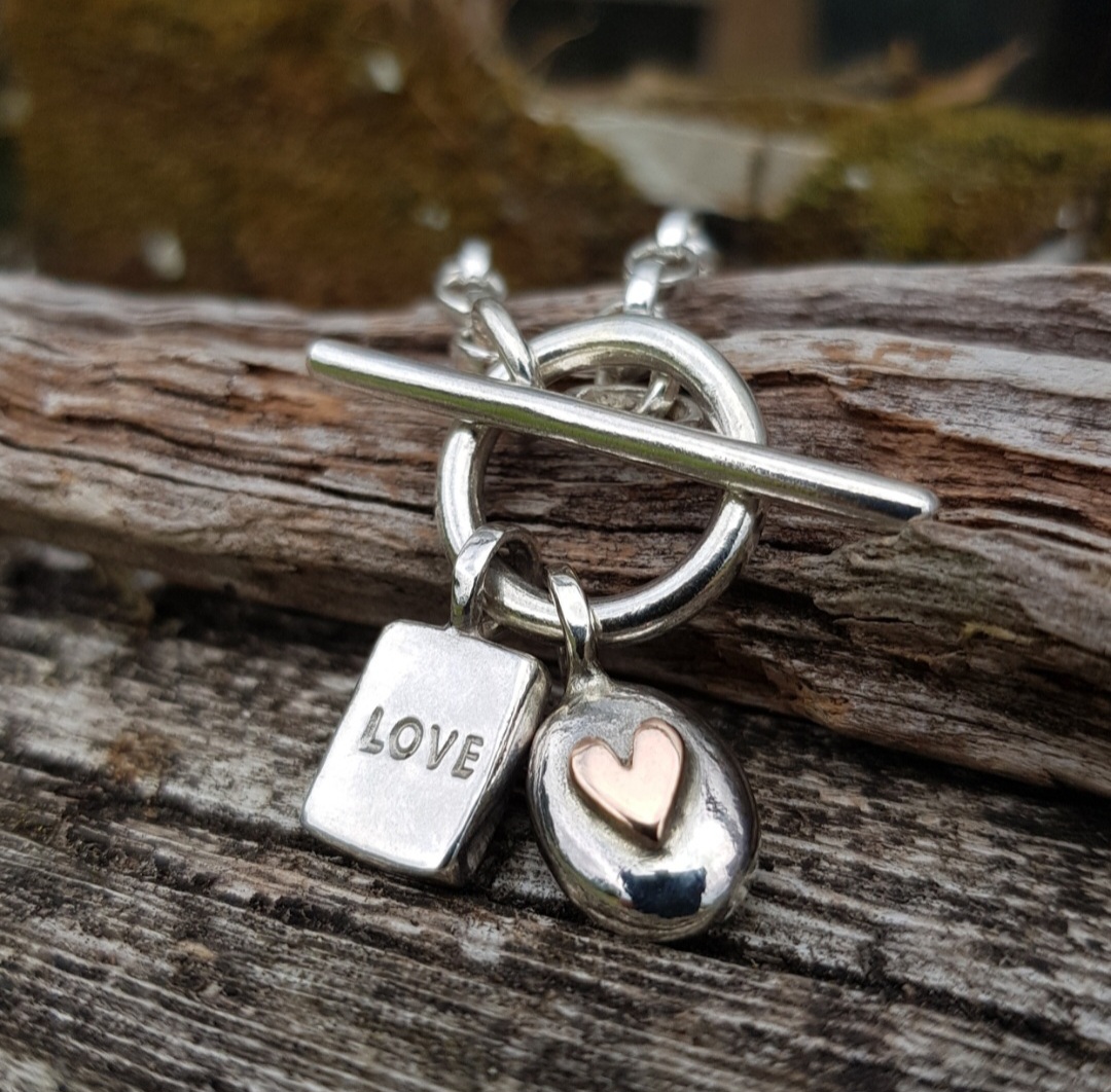 Chunky Charm Bracelet with 9ct Rose Gold - Image 2