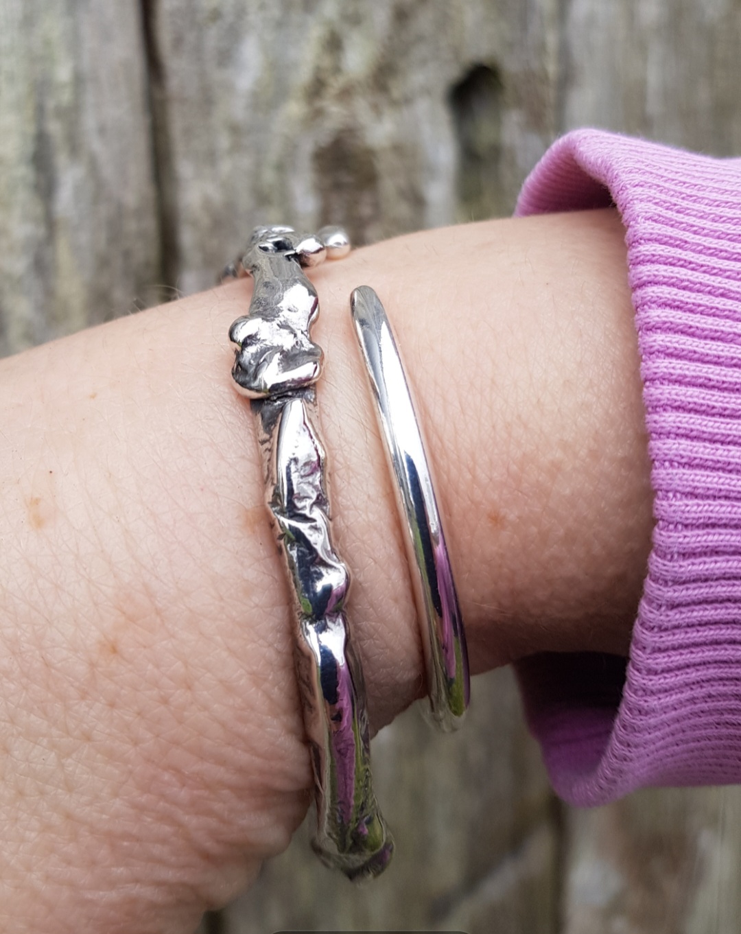 Chunky Molten Bangle - Medium