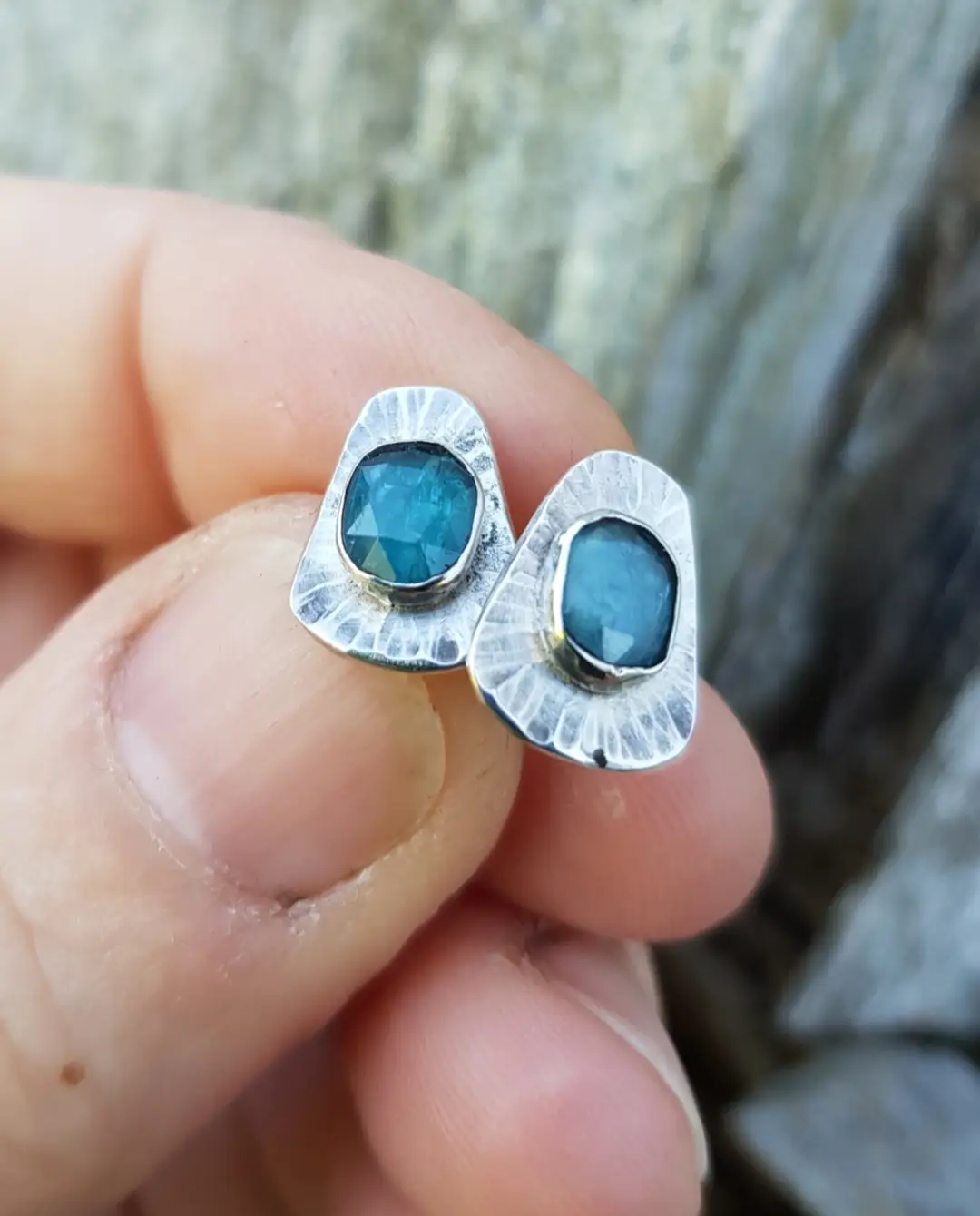 Kyanite Stud Earrings - Image 2