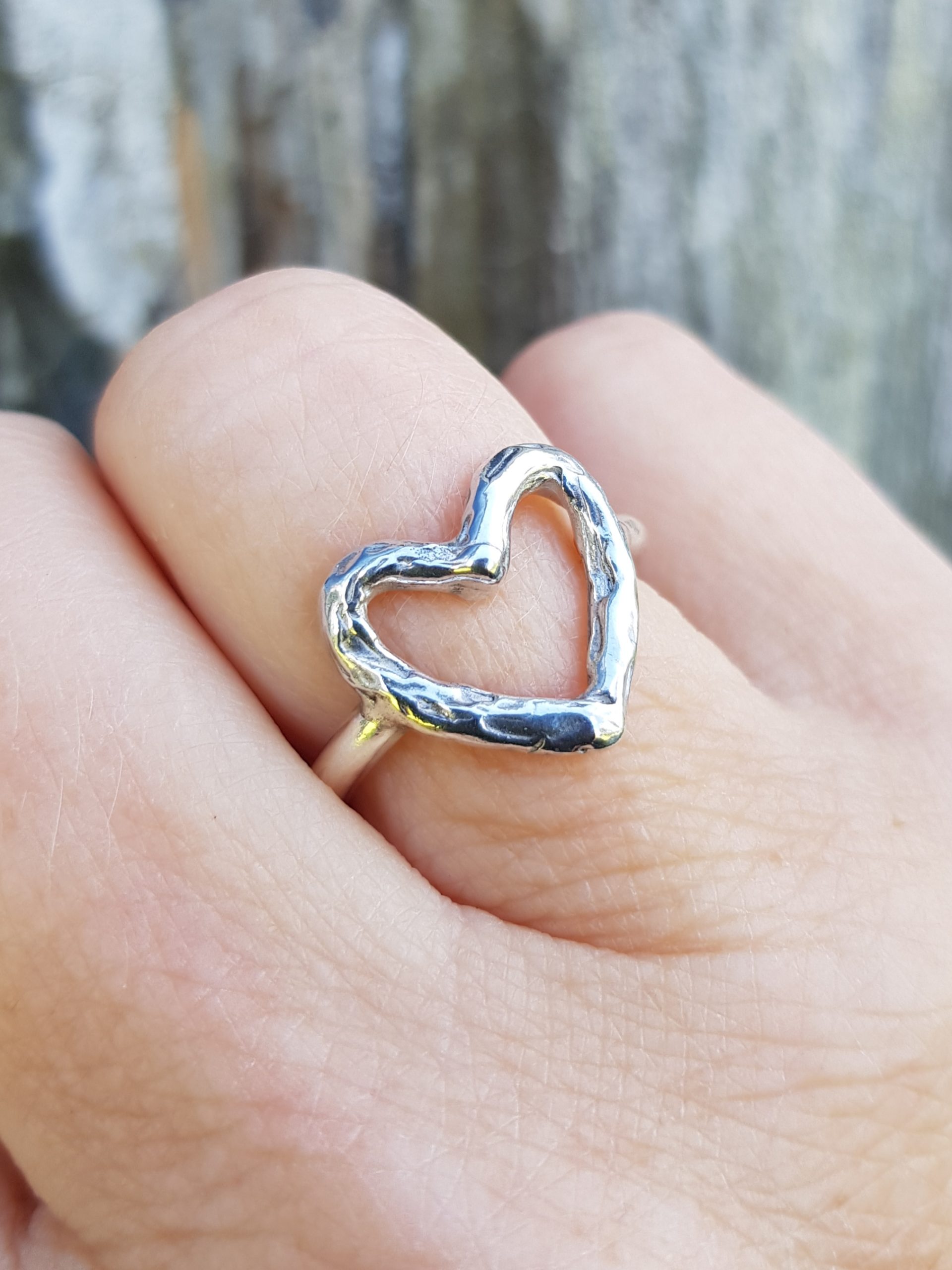 Open Heart Ring - Size P - Image 3