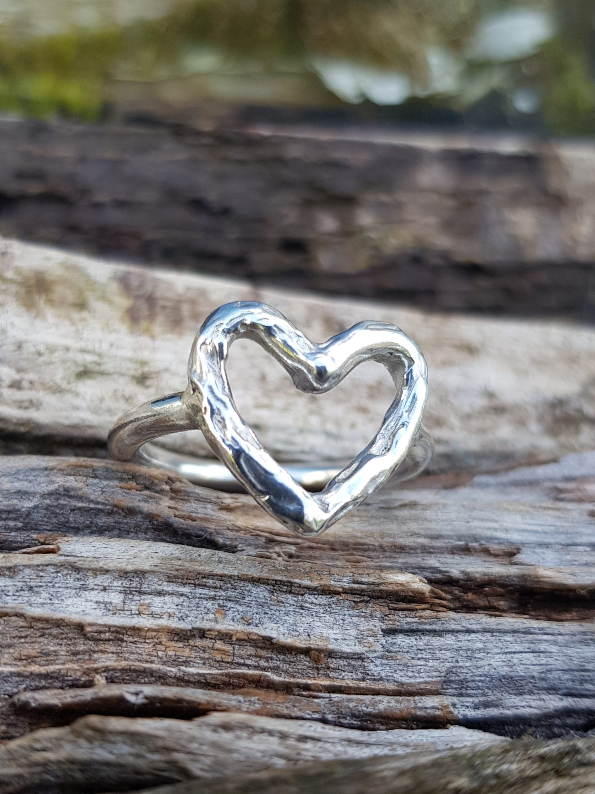 Open Heart Ring - Size P - Image 2