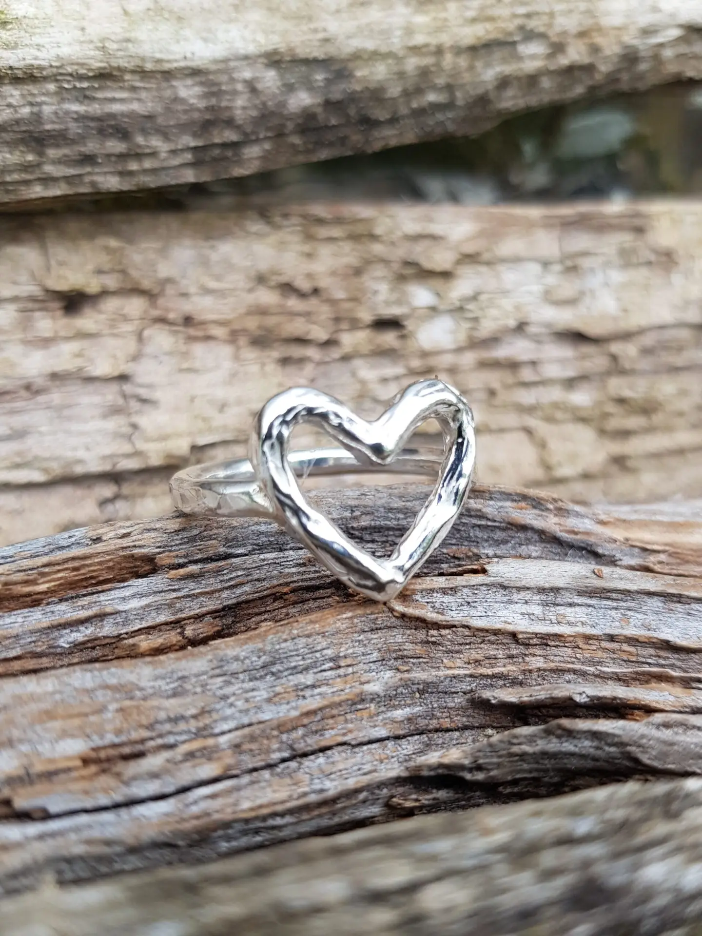 Molten Open Heart Ring - Size M - Image 4