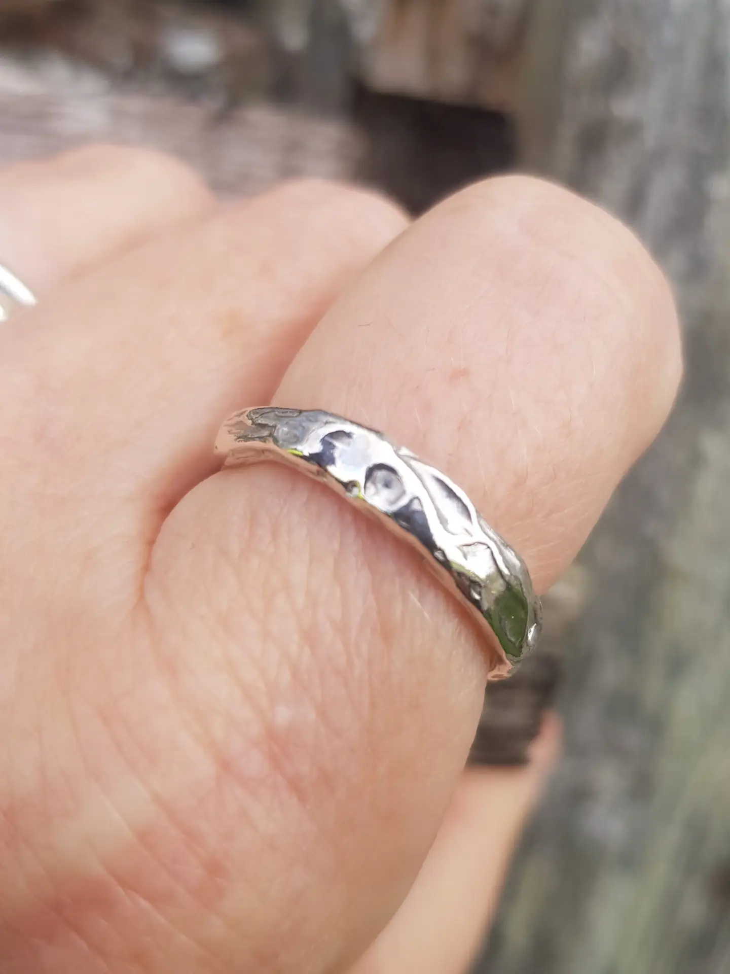 Chunky Molten Ring - Size Q - Image 3