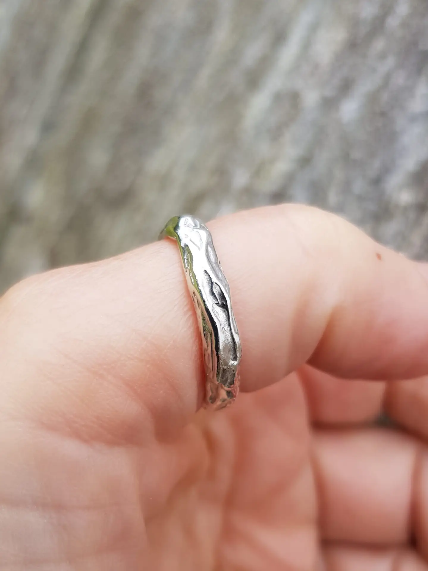 Chunky Molten Ring - Size Q - Image 5