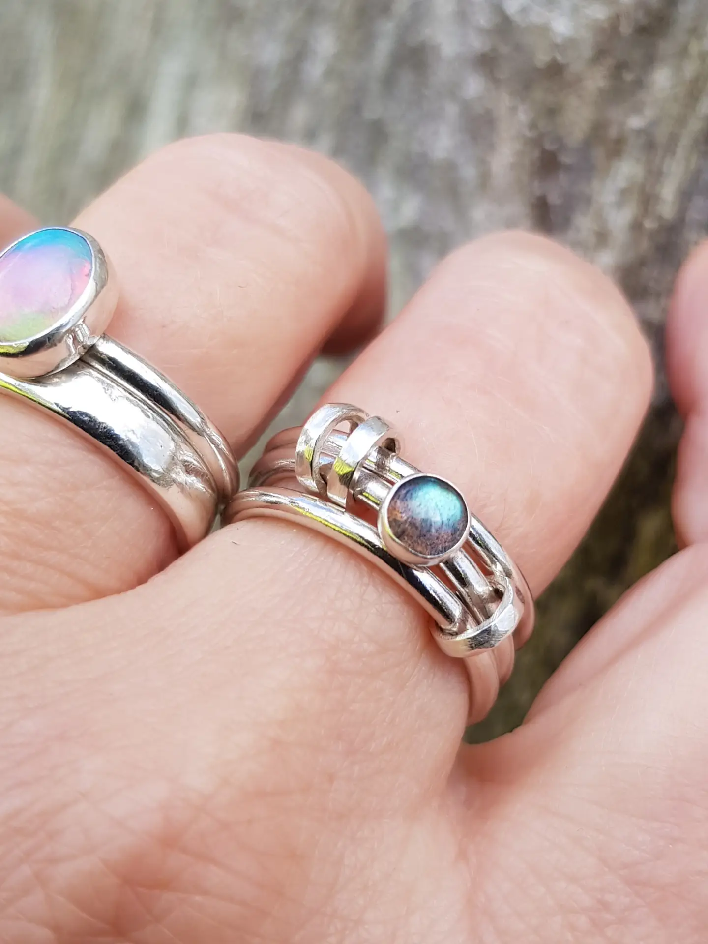 Link Ring with Labradorite - Image 6