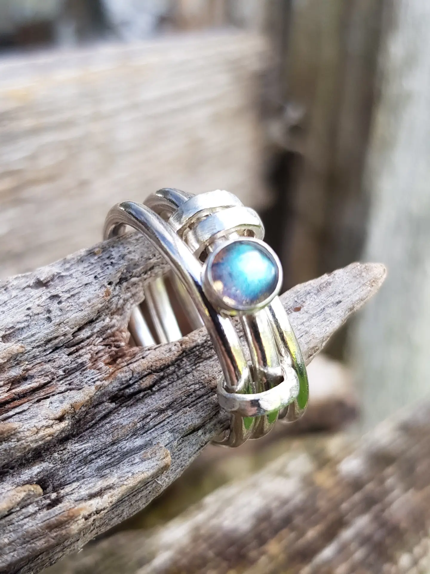 Link Ring with Labradorite - Image 5