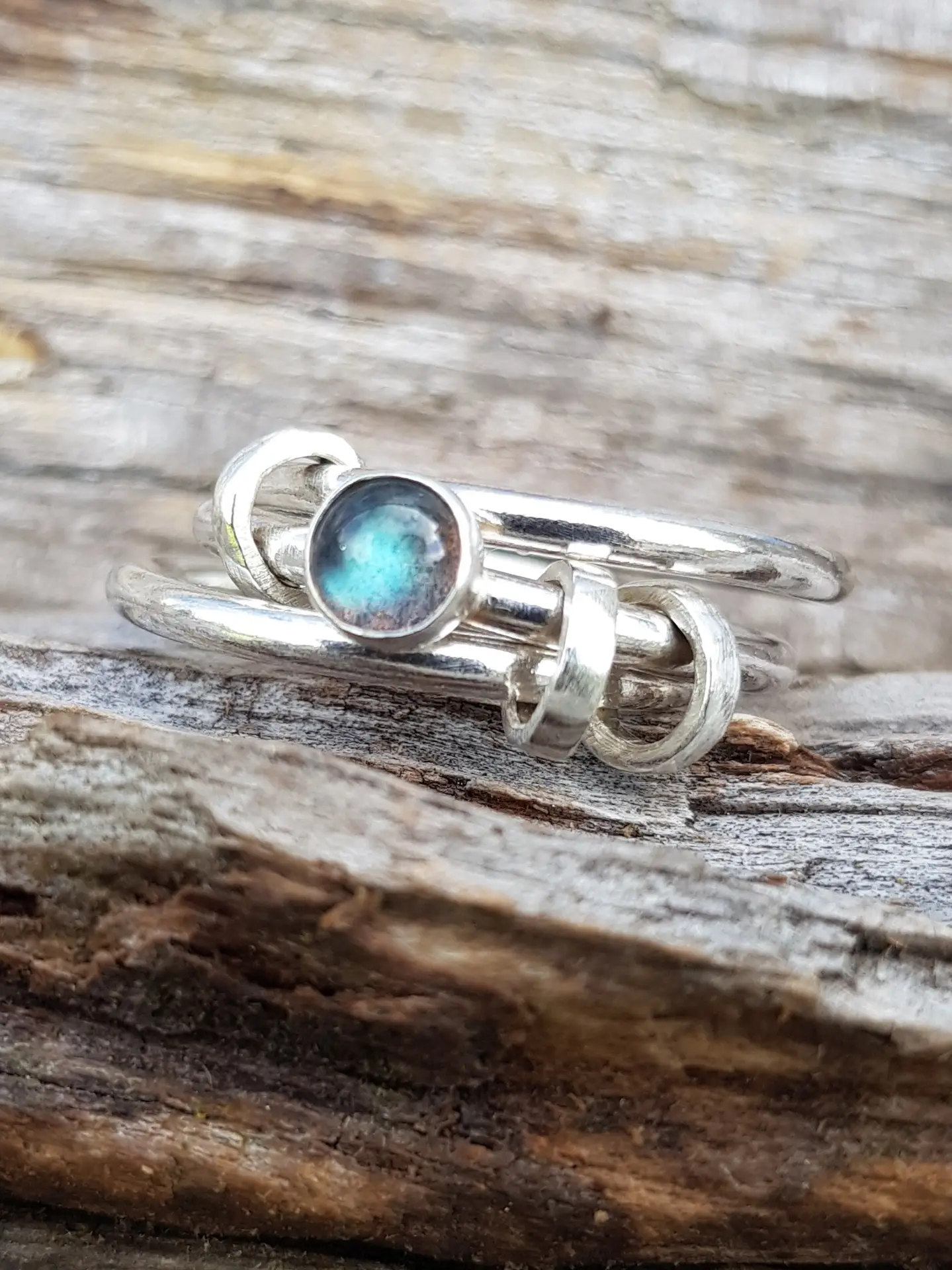 Link Ring with Labradorite - Image 3