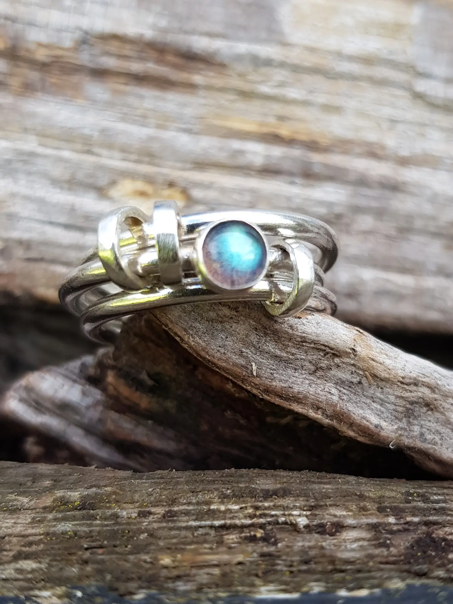 Link Ring with Labradorite - Image 4
