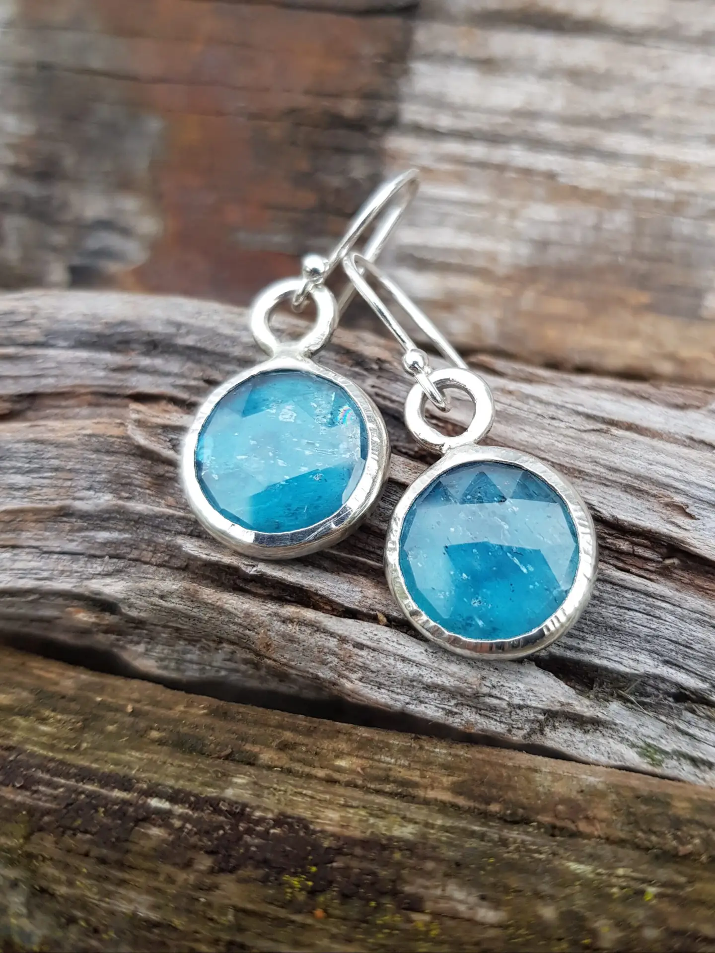 Teal Kyanite Drop Earrings