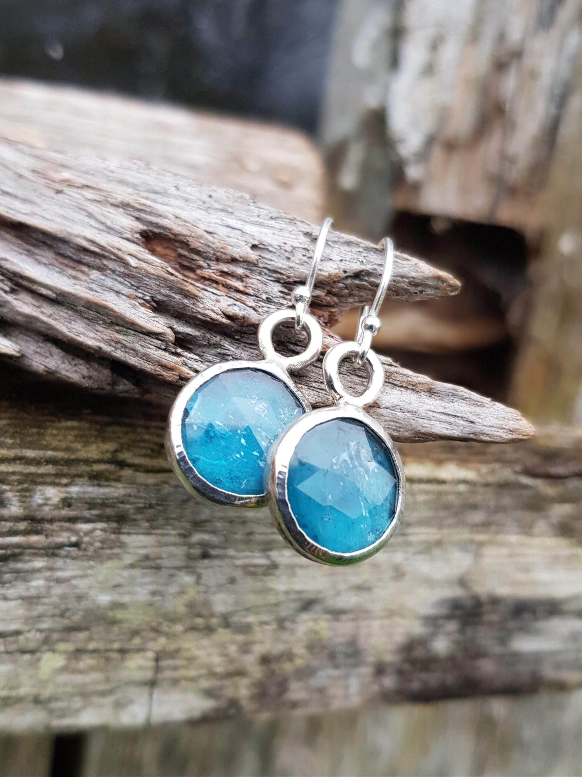 Teal Kyanite Drop Earrings - Image 2